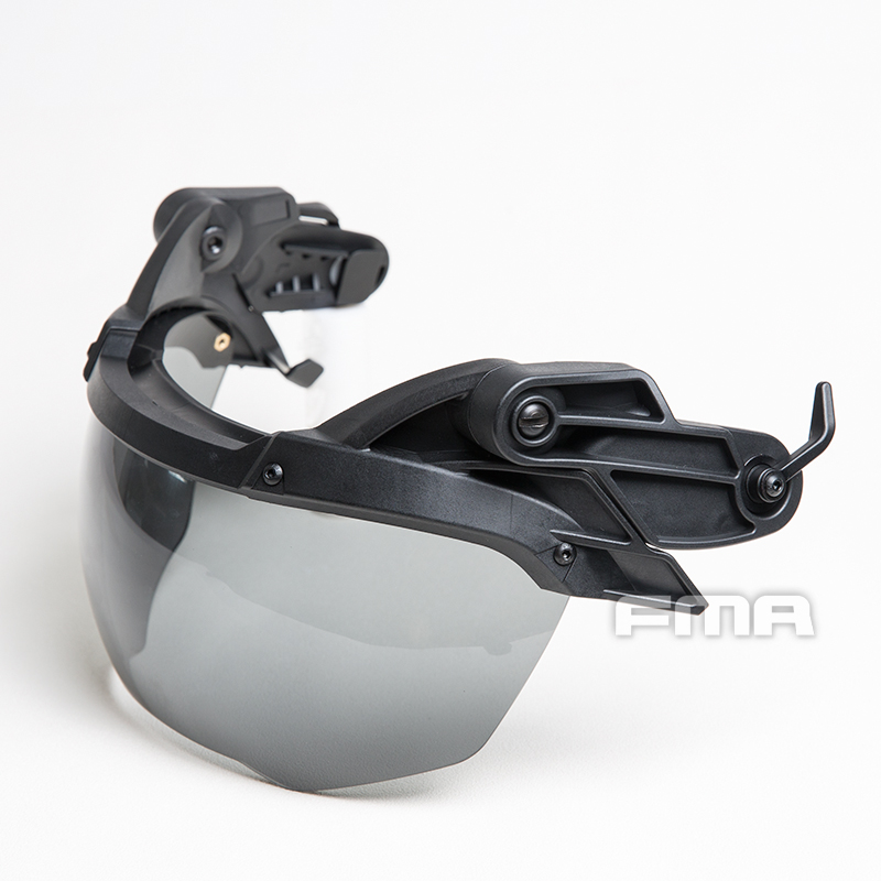 FMA Flip Up 3mm Lens Antifog Tactical BJ PJ Helmet Rail OP Goggles BK/DE/FG 