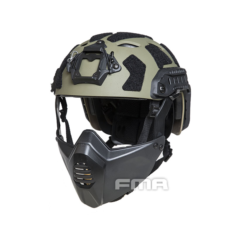 FMA Tactical SF Helmet Mask Anti-Fall Collision Rescue Hole Ver L/XL TB1365 