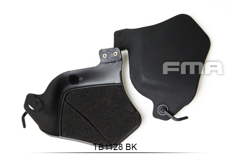 FMA Helmet Plastic Side Covers With Pad Black TB1128-BK 