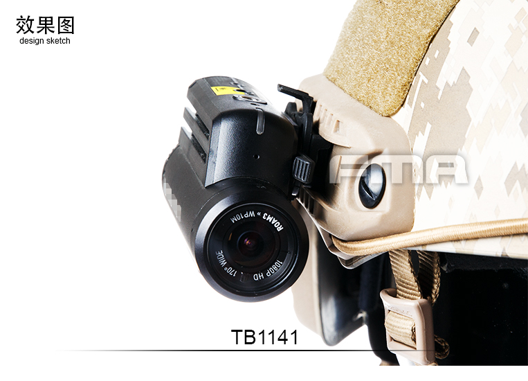 Tactical Fast Helmet Guide Halterung Contour HD Adapter Zubehör FMA-TB1141 